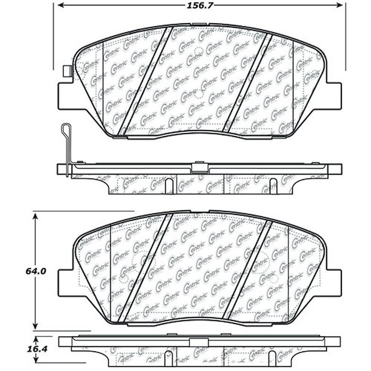 PosiQuiet Ceramic Pads 2009-2010 for Kia Borrego