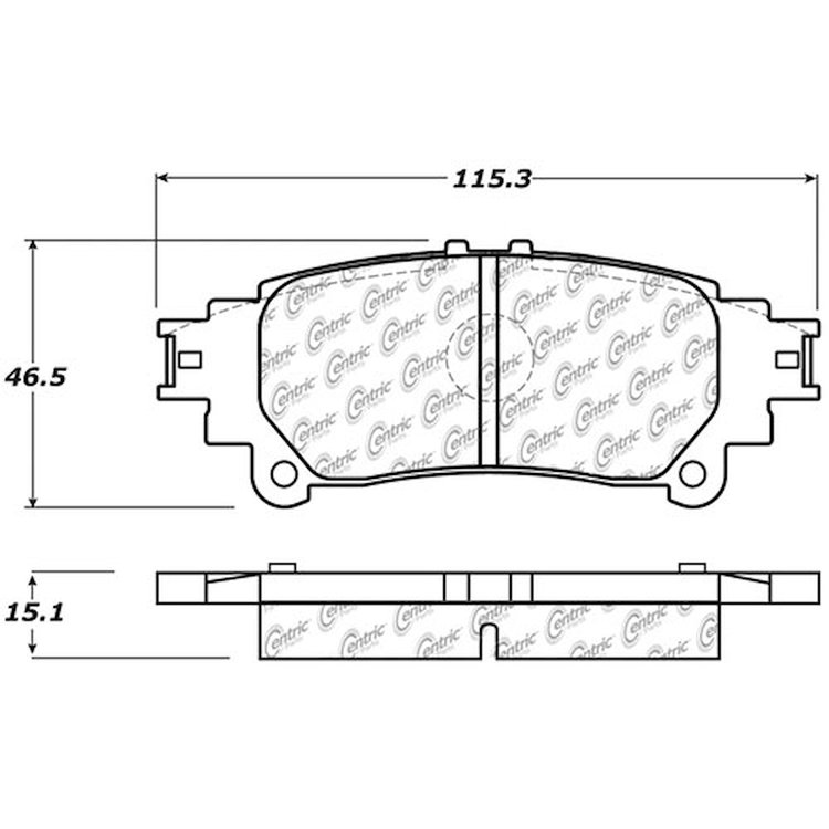 PosiQuiet Ceramic Pads 2010-2016 Lexus Toyota Highlander Prius V RX350 RX450h Sienna