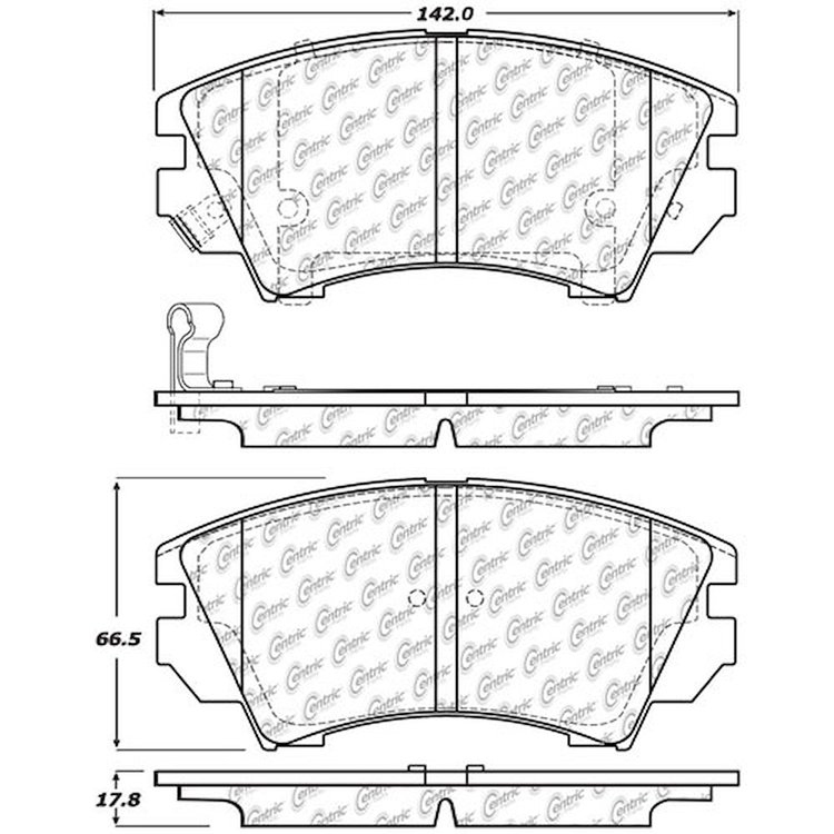 PosiQuiet Ceramic Pads 2011-2016 Chevrolet Saab 9-5 Caprice