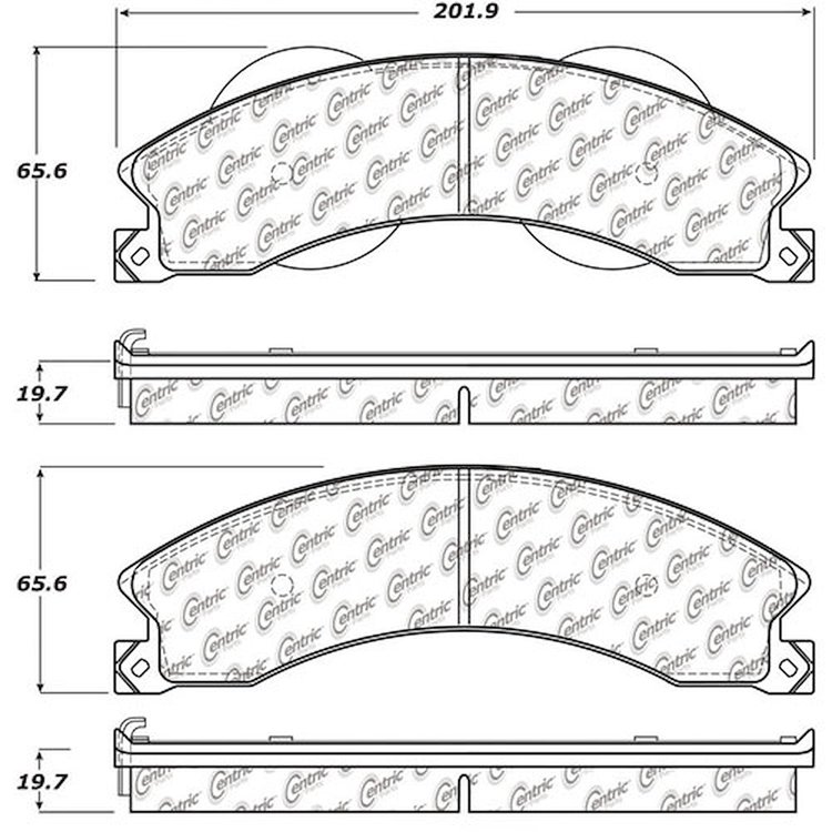 PosiQuiet Ceramic Pads 2009-2016 Chevrolet GMC Express 3500 Express 4500 G4500 Commercial Cutaway Ch