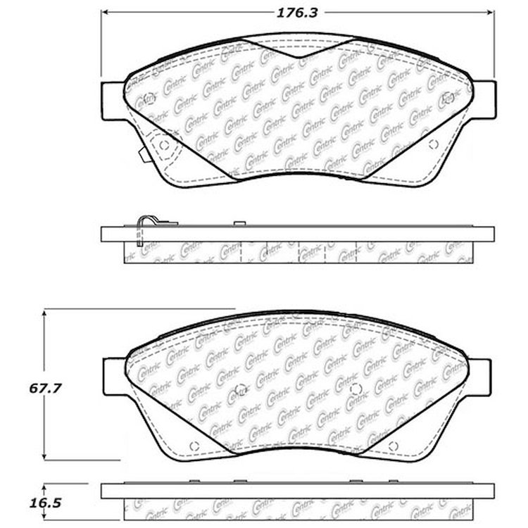 PosiQuiet Ceramic Pads 2010-2016 Cadillac SRX