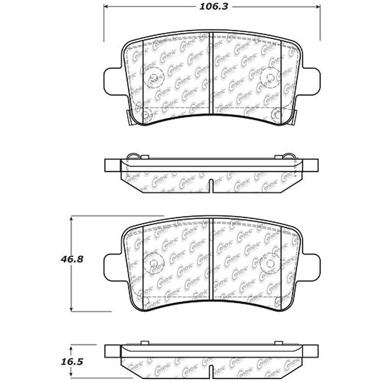 PosiQuiet Ceramic Pads 2011-2011 Saab 9-5