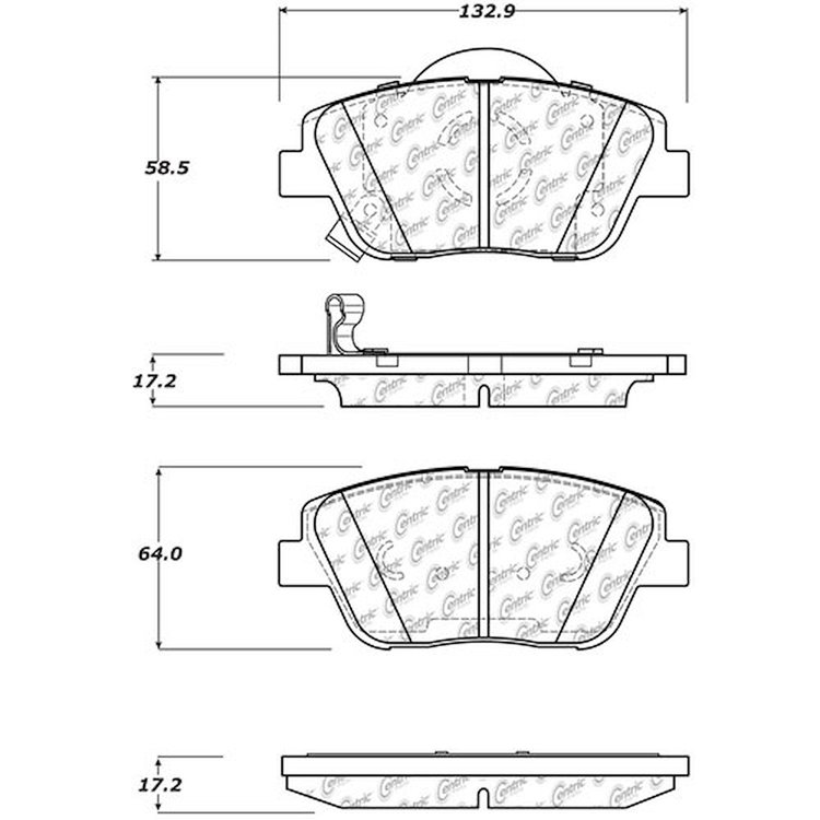 PosiQuiet Ceramic Pads 2009-2015 for Hyundai for Kia Optima Sonata