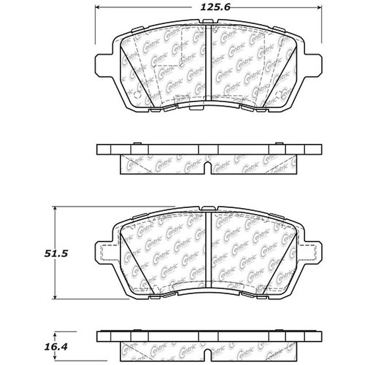 PosiQuiet Ceramic Pads 2011-2016 Ford Fiesta