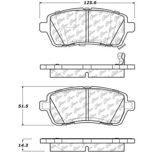 PosiQuiet Ceramic Pads 2011-2015 Mazda 2