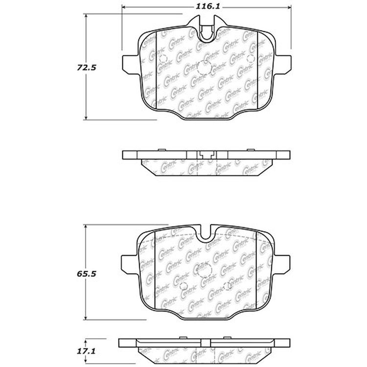 PosiQuiet Ceramic Pads 2011-2015 BMW 535i 535i xDrive 550i 550i xDrive 640i 640i Gran Coupe 640i xDr
