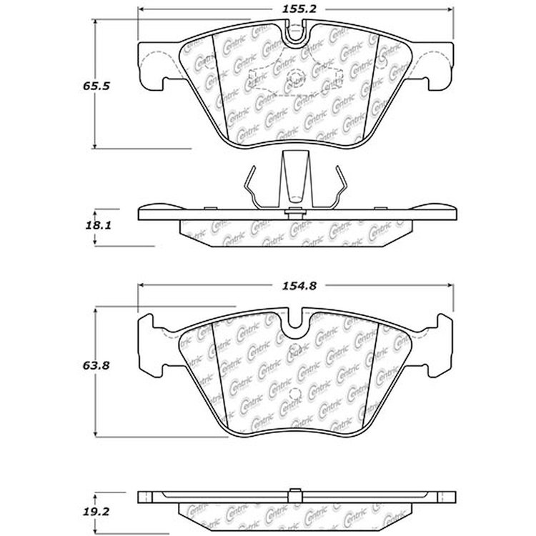PosiQuiet Ceramic Pads 2011-2015 BMW 528i 528i xDrive