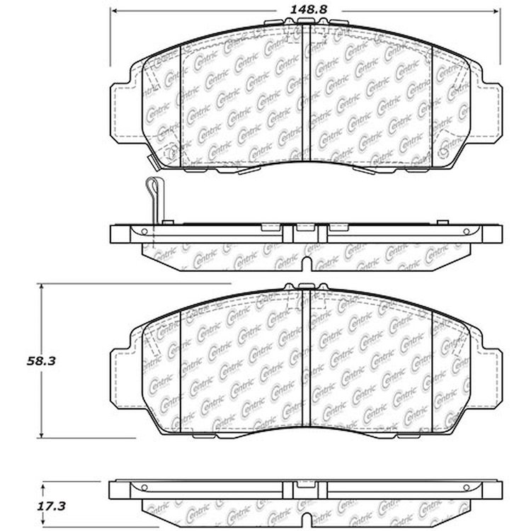PosiQuiet Ceramic Pads 2011-2014 Acura Honda Accord TSX