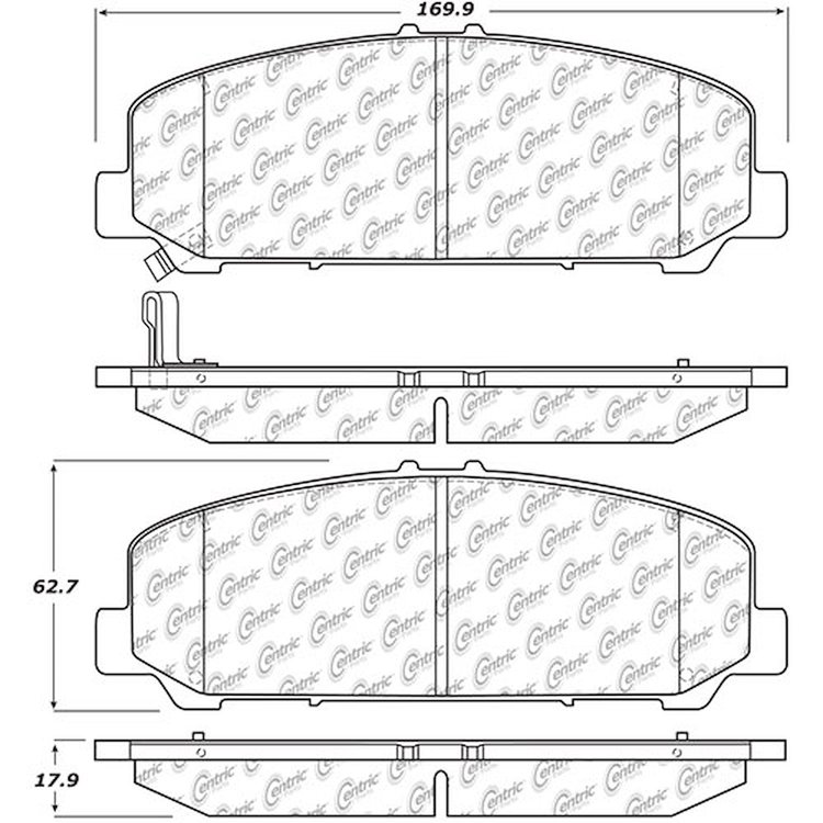 PosiQuiet Ceramic Pads 2011-2015 Infiniti for Nissan Armada QX56 QX80 Titan