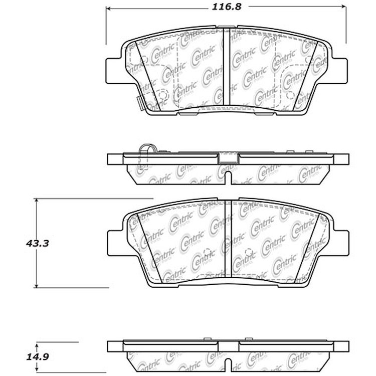 PosiQuiet Ceramic Pads 2010-2015 for Hyundai Genesis