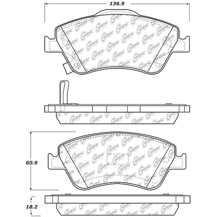 PosiQuiet Ceramic Pads 2009-2014 Toyota Corolla