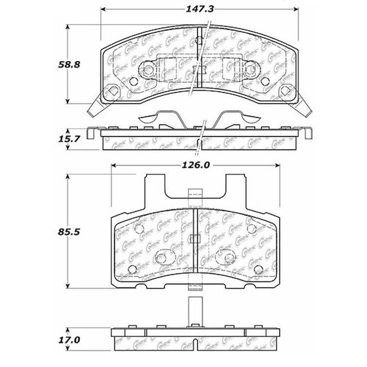 PosiQuiet Extended Wear 1988-1989 Chevrolet GMC C2500 C3500 K2500 K3500