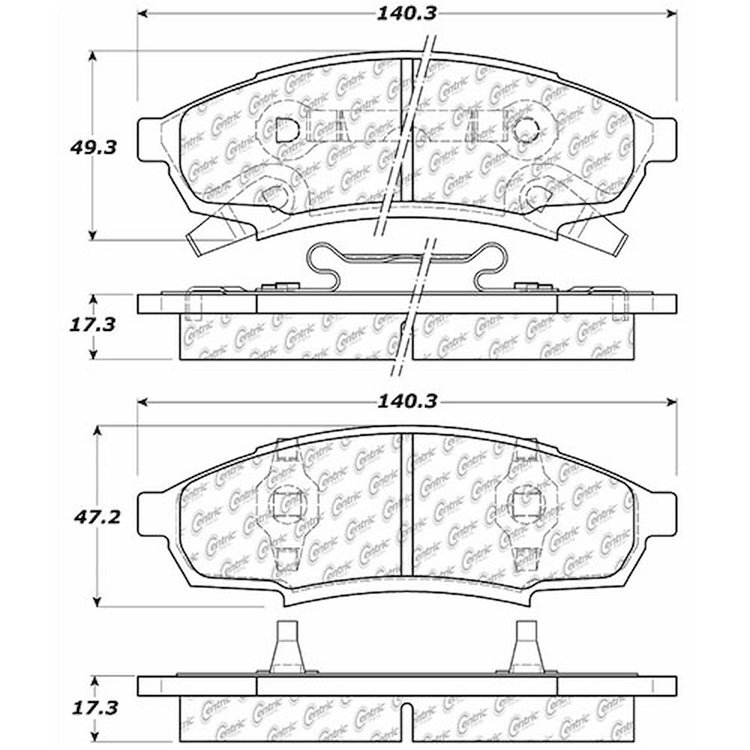 PosiQuiet Extended Wear 1988-1988 Oldsmobile Pontiac Cutlass Supreme Grand Prix