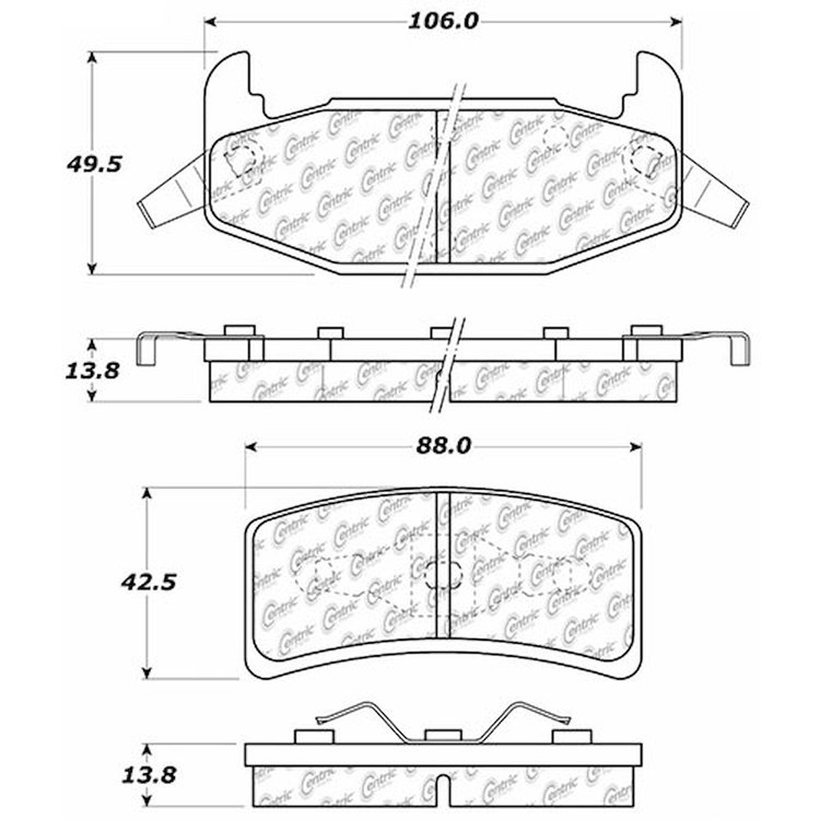 PosiQuiet Extended Wear 1988-1988 Oldsmobile Pontiac Cutlass Supreme Grand Prix