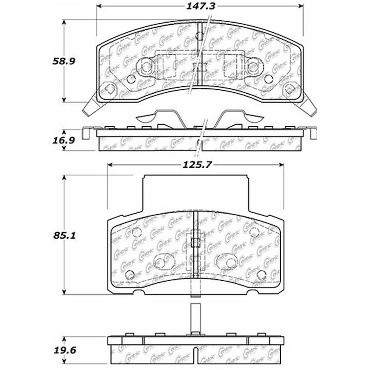 PosiQuiet Extended Wear 1990-2002 Chevrolet Dodge GMC C3500 C3500HD Express 2500 Express 3500 G30 G3