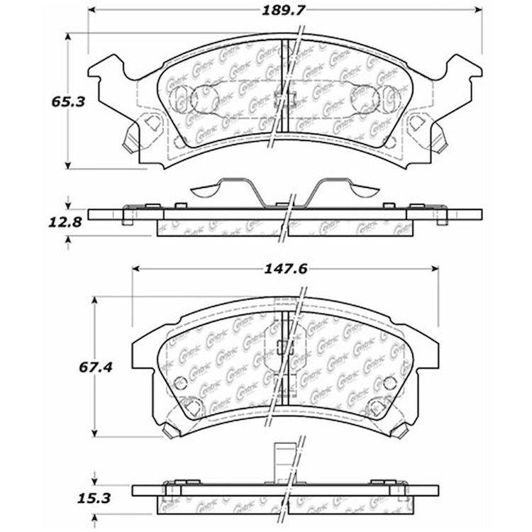 PosiQuiet Extended Wear 1990-2005 Buick Chevrolet Oldsmobile Pontiac Achieva Beretta Cavalier Corsic