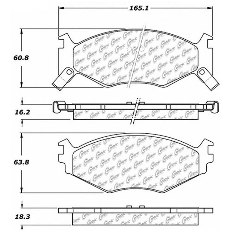 PosiQuiet Extended Wear 1991-1995 Chrysler Dodge Plymouth Acclaim Caravan Daytona Grand Caravan Gran