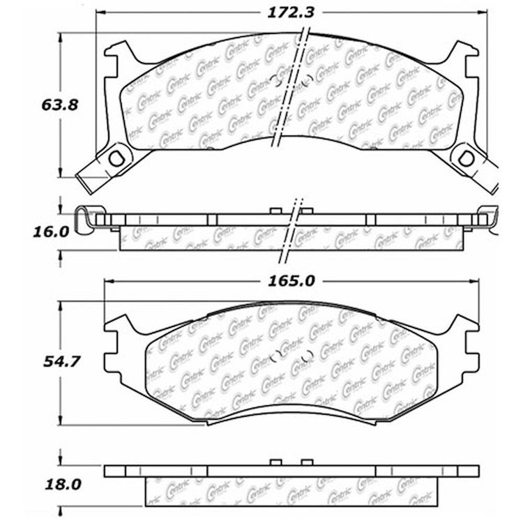 PosiQuiet Extended Wear 1991-1995 Chrysler Dodge Plymouth Acclaim Caravan Daytona Dynasty Grand Cara