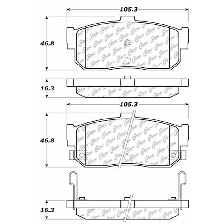 PosiQuiet Extended Wear 1991-2001 Infiniti for Nissan fits Altima G20 I30 Maxima fits Sentra