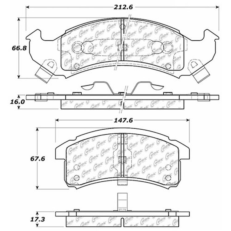 PosiQuiet Extended Wear 1994-1999 Buick Cadillac Chevrolet Oldsmobile Pontiac 88 98 Aurora Bonnevill
