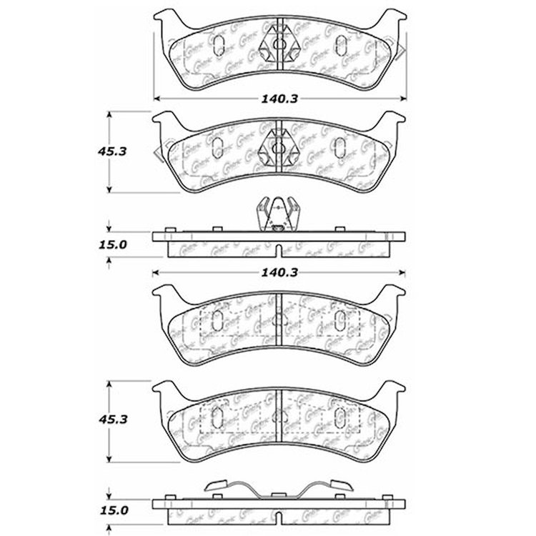 PosiQuiet Extended Wear 1993-2005 Ford Jeep Explorer Explorer Sport Trac Grand Cherokee Grand Wagoneer