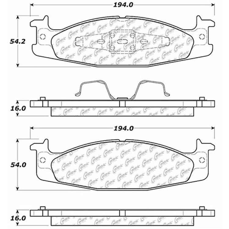 PosiQuiet Extended Wear 1994-2003 Ford Bronco E-150 Club Wagon E-150 Econoline E-150 Econoline Club Wagon F-150