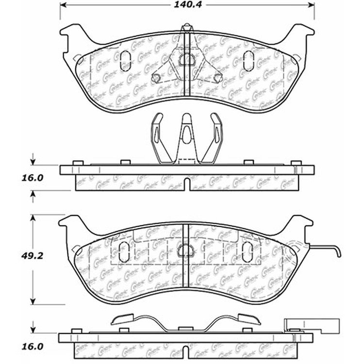 PosiQuiet Extended Wear 1996-2002 Ford Lincoln Mercury Crown Victoria Grand Marquis Town Car