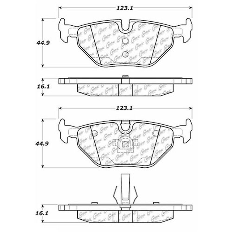 PosiQuiet Extended Wear 1990-2008 BMW 318i 318is 318ti 320i 323Ci 323i 323is 325Ci 325i 325is 325iX 325xi 328Ci 328i 328is Z3 Z4