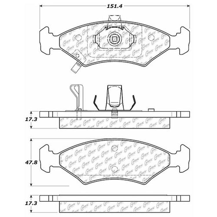 PosiQuiet Extended Wear 1982-2000 Ferrari for Kia Mondial Mondial 3.2 Mondial 8 Mondial t Sephia Spectra