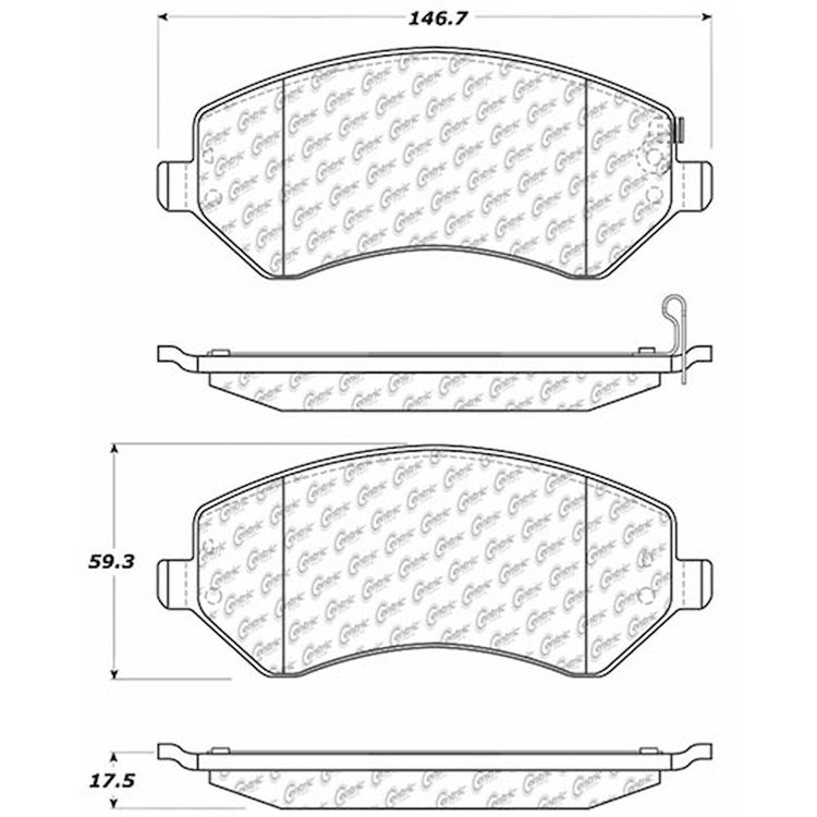 PosiQuiet Extended Wear 2001-2007 Chrysler Dodge Jeep Caravan Grand Caravan Liberty Town & Country Voyager