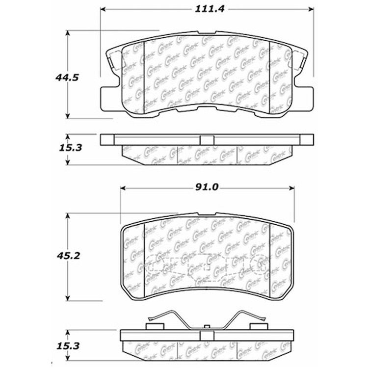 PosiQuiet Extended Wear 2000-2016 Chrysler Dodge Jeep Mitsubishi 200 Avenger Caliber Compass Endeavo