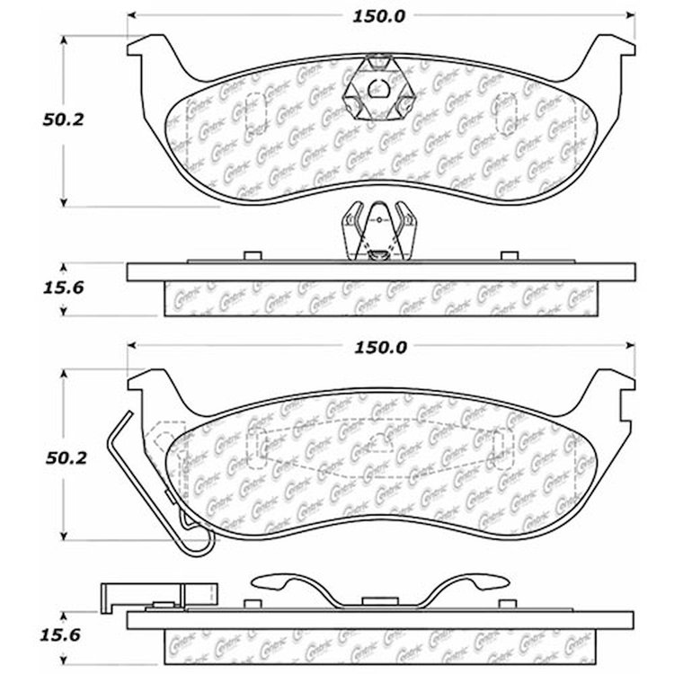 PosiQuiet Extended Wear 2003-2011 Ford Lincoln Mercury Crown Victoria Grand Marquis Marauder Ranger Town Car
