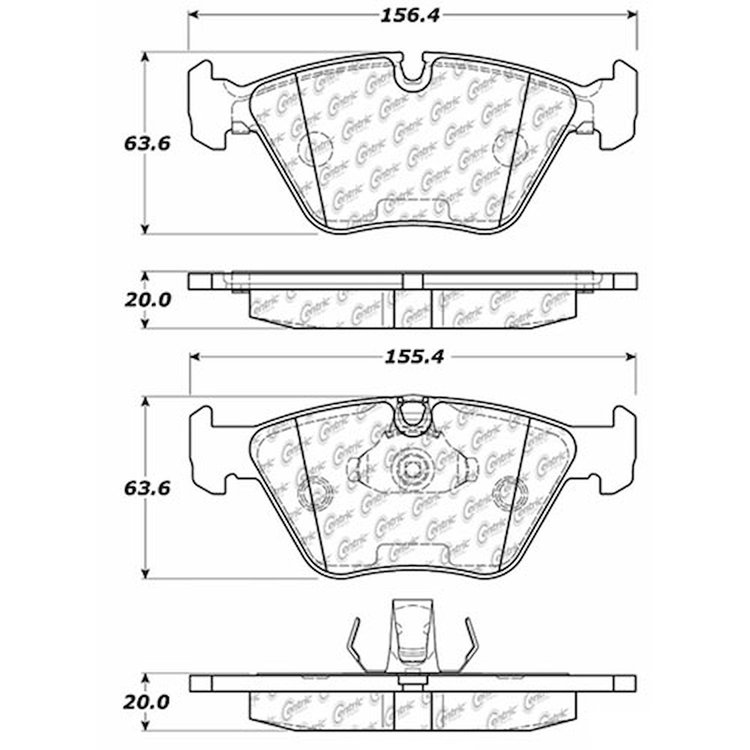 PosiQuiet Extended Wear 2000-2011 BMW 330Ci 330i 330xi X3 Z4