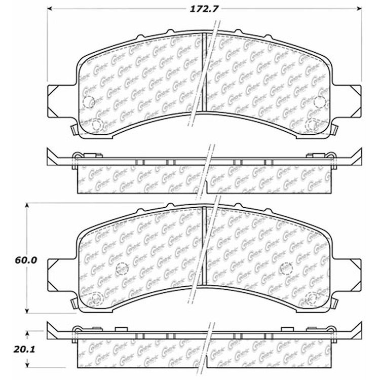 PosiQuiet Extended Wear 2003-2016 Chevrolet GMC Express 2500 Express 3500 Express 4500 Savana 2500 Savana 3500 Savana 4500