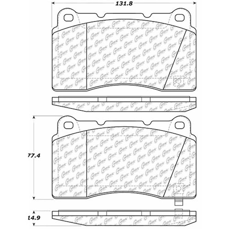 PosiQuiet Extended Wear 2003-2015 Acura Buick Cadillac Ford Hyundai Mitsubishi Pontiac Saab Subaru V