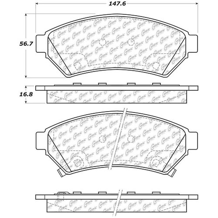 PosiQuiet Extended Wear 2005-2009 Buick Chevrolet Pontiac Saturn Allure Grand Prix LaCrosse Montana Relay Terraza Uplander