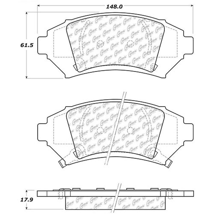 PosiQuiet Extended Wear 2005-2005 Buick Cadillac Chevrolet Pontiac Bonneville DeVille Impala LeSabre Monte Carlo Park Avenue