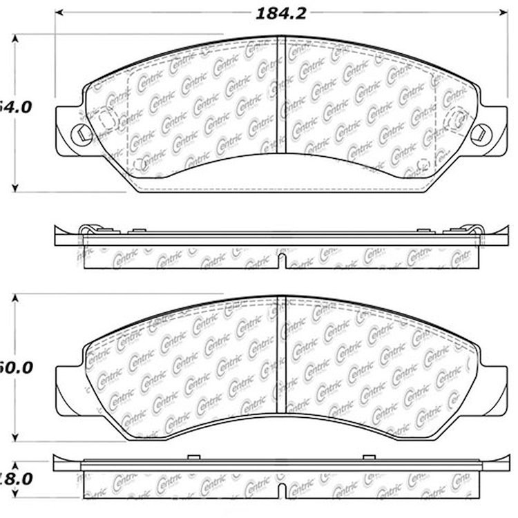 PosiQuiet Extended Wear 2005-2008 Cadillac Chevrolet GMC Avalanche Escalade Escalade ESV Escalade EX