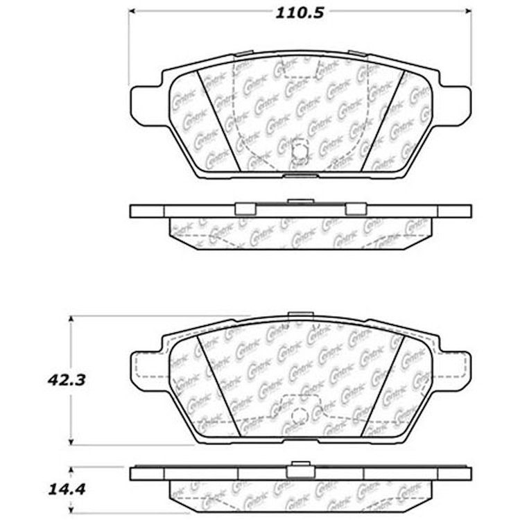 PosiQuiet Extended Wear 2006-2013 Ford Lincoln Mazda Mercury 6 Fusion Milan MKZ Zephyr