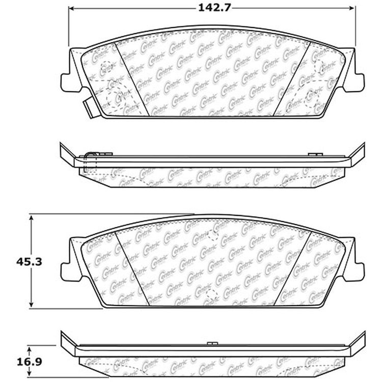 PosiQuiet Extended Wear 2007-2014 Cadillac Chevrolet GMC Avalanche Escalade Escalade ESV Escalade EX