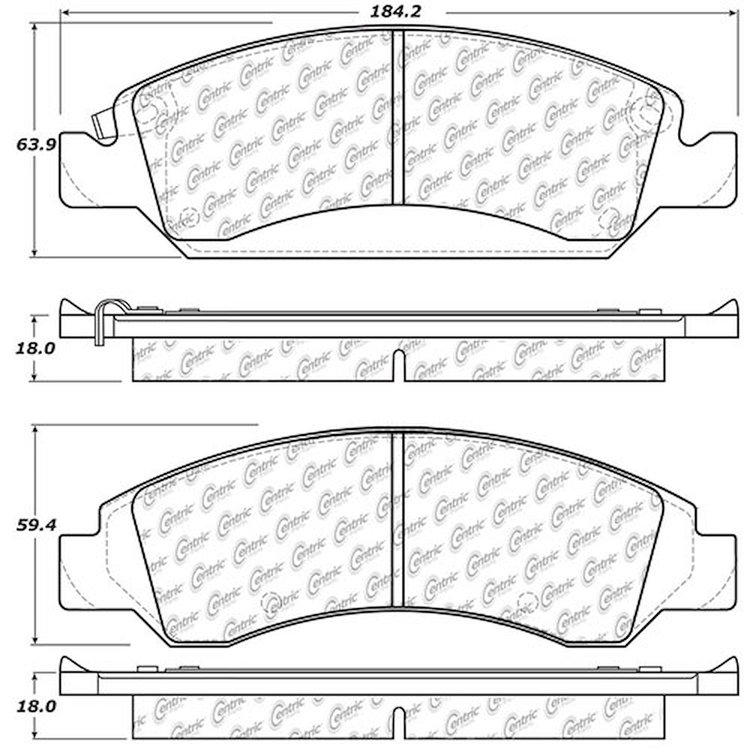 PosiQuiet Extended Wear 2006-2016 Cadillac Chevrolet GMC Avalanche Cheyenne Escalade Escalade ESV Es