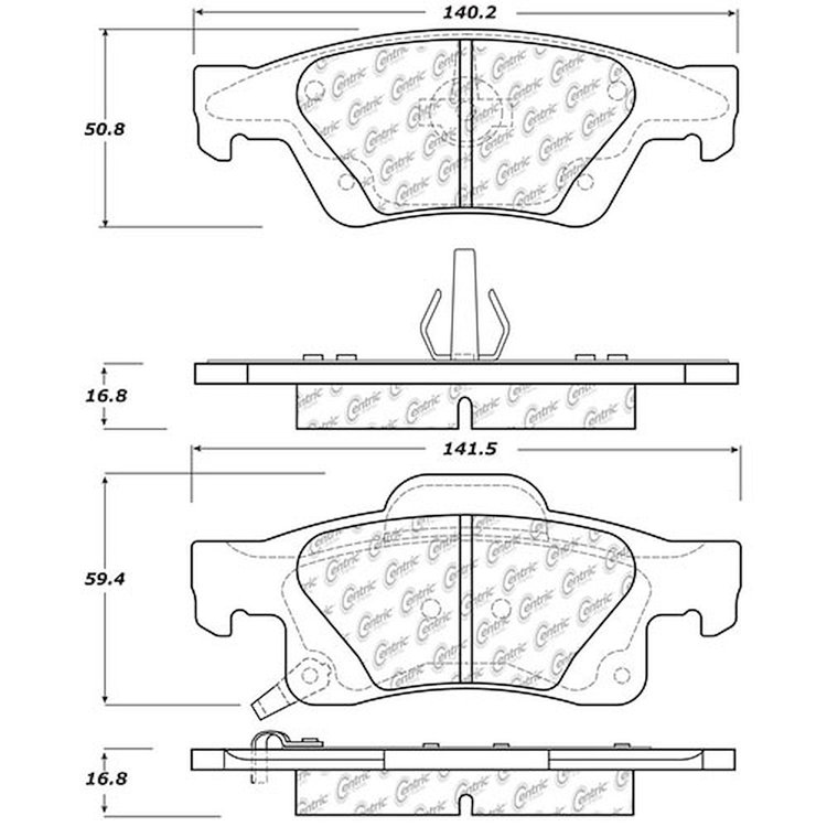 PosiQuiet Extended Wear 2011-2015 Dodge Jeep Durango Grand Cherokee