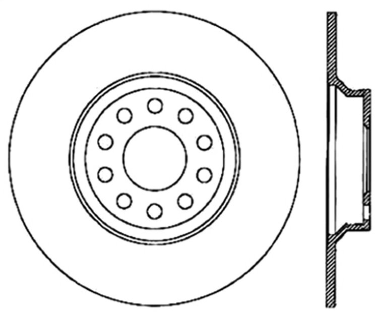 Sport Slotted Rotor Left