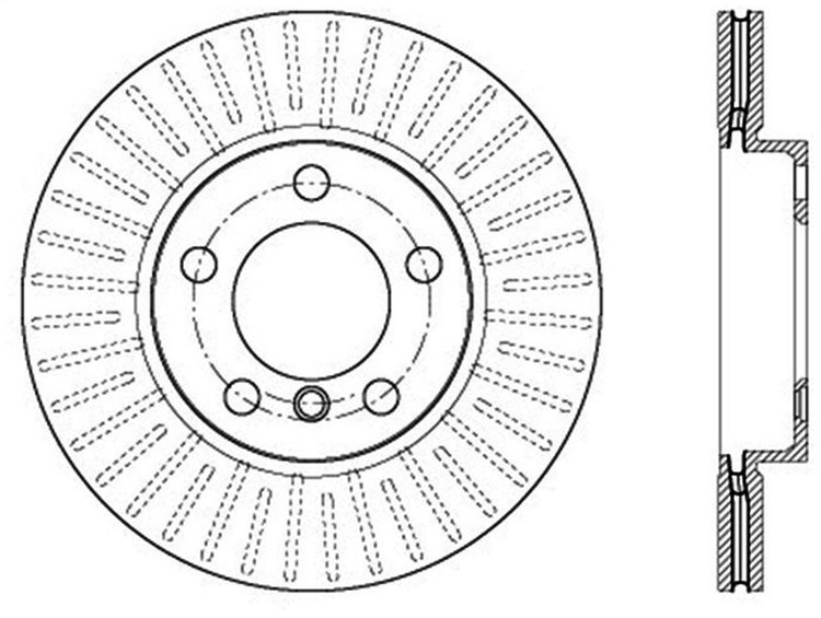 Sport Slotted Rotor Left