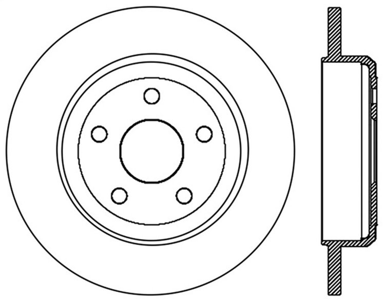 Sport Slotted Rotor Left