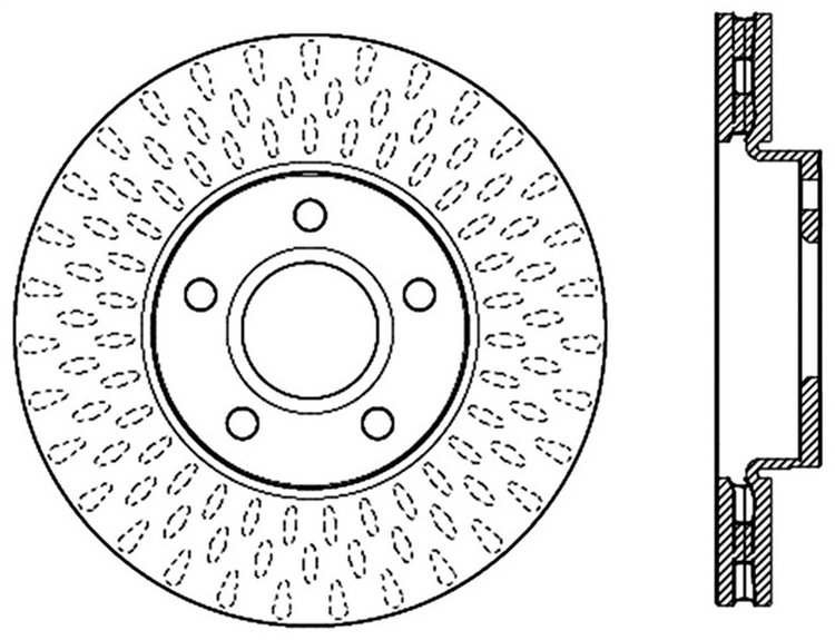 Sport Slotted Rotor Left