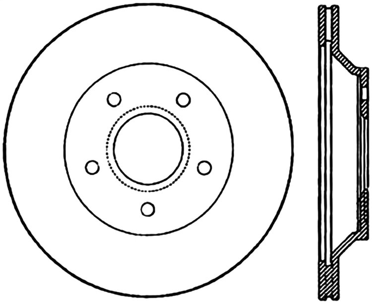 Cryo-Treated Premium Slotted Rear Brake Rotor Fits Select 1985-1992 Chevrolet, Pontiac Models [Right/Passenger Side]