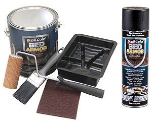 Bed Armor Kit Includes: Satin Black Bed Armor (1 gallon & 16.5oz Aerosol)