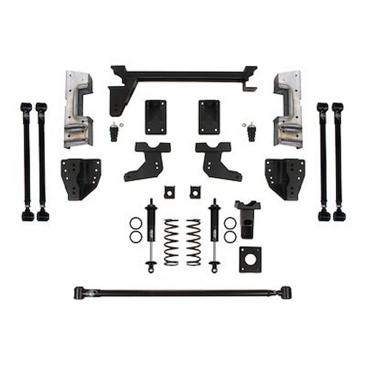 QUADRALink Rear Suspension Kit 1973-1987 GM C10/C15, Non-Adjustable Shocks, Bolt-in Brackets [Ride Height: 5-7.500 in. Lowered]