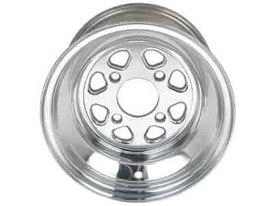 Golf Cart Wheel Billet-style polished aluminum
